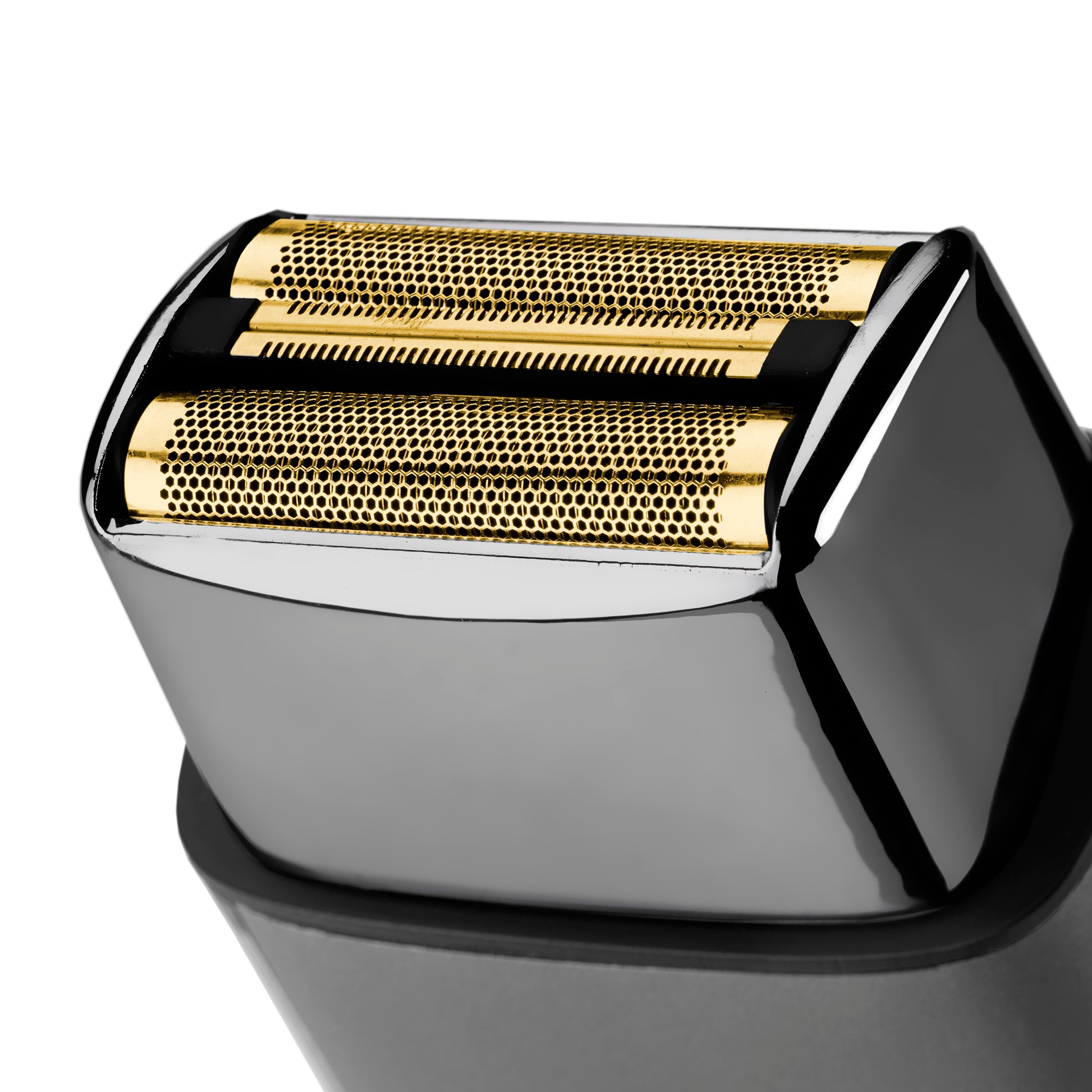 Détail grilles Titanium Gold du rasoir Super-X