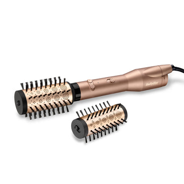 Brosse soufflante rotative BaByliss Big Hair Dual vue latérale détaillée, brosses 50 mm et 40 mm pour volume et mise en forme