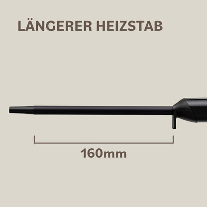 BaBylissPRO fer à boucler 10 mm zoom sur le cylindre extra-fin, idéal pour des boucles serrées et texturisées