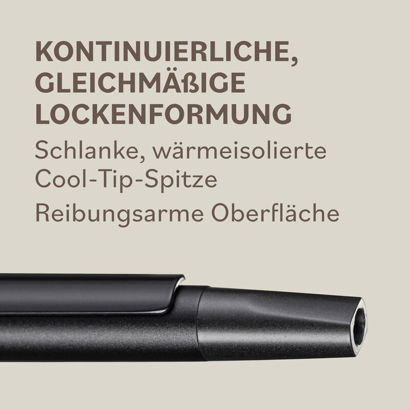 BaBylissPRO fer à boucler 13 mm zoom sur le cylindre fin, idéal pour des boucles serrées et texturisées