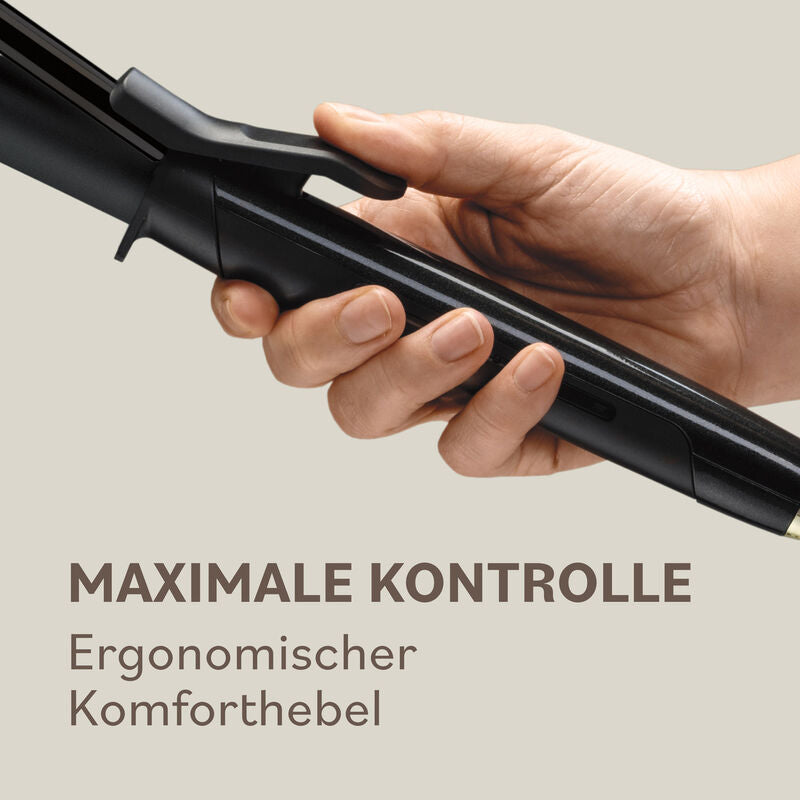 Fer à boucler BaBylissPRO 25 mm vue latérale détaillée, surface lisse pour une glisse fluide et uniforme