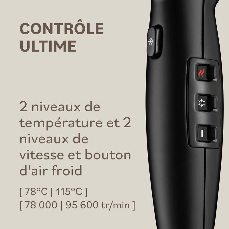 Sèche-cheveux professionnel avec moteur digital haute vitesse
