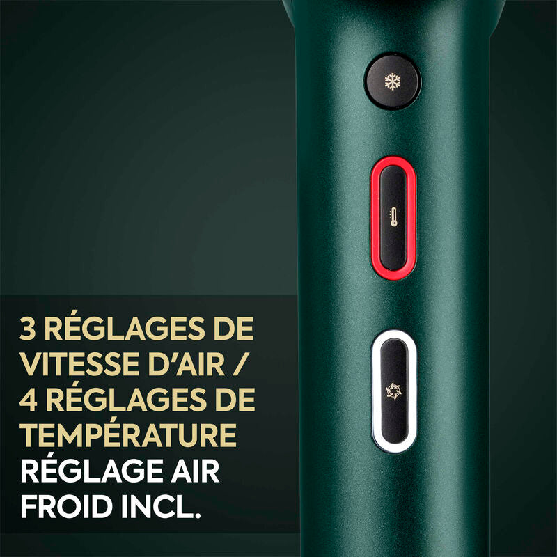 Réglages de vitesse et de température du sèche-cheveux avec plusieurs combinaisons adaptées à tous types de cheveux