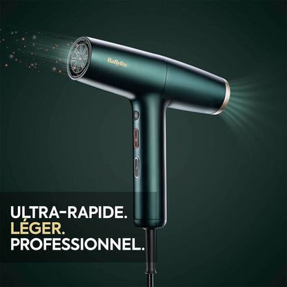 Sèche-cheveux BaByliss Air Power Pro noir avec design compact et sortie d’air optimisée pour un séchage rapide