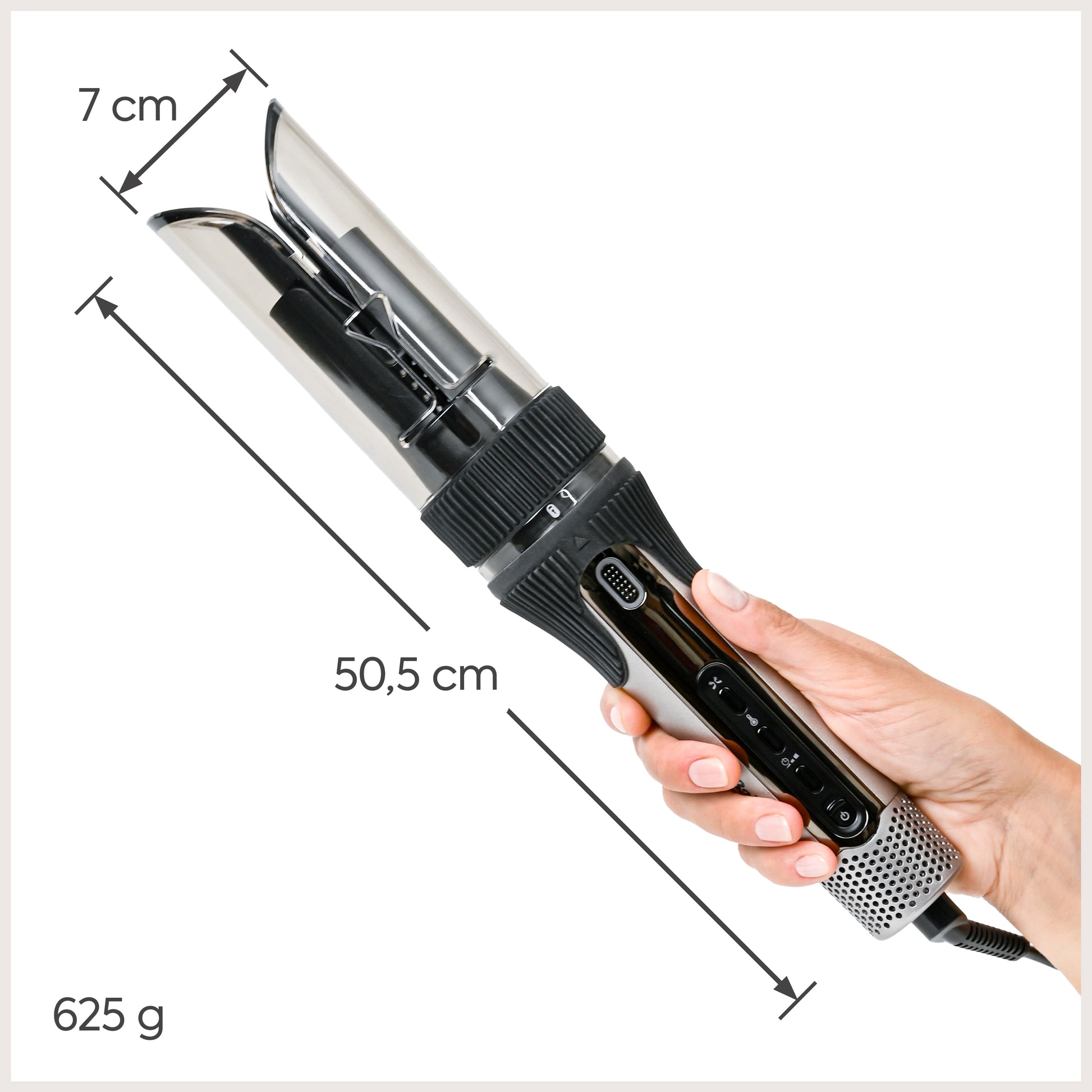 Gros plan du BaByliss Style Secret Air en finition élégante avec revêtement en céramique.