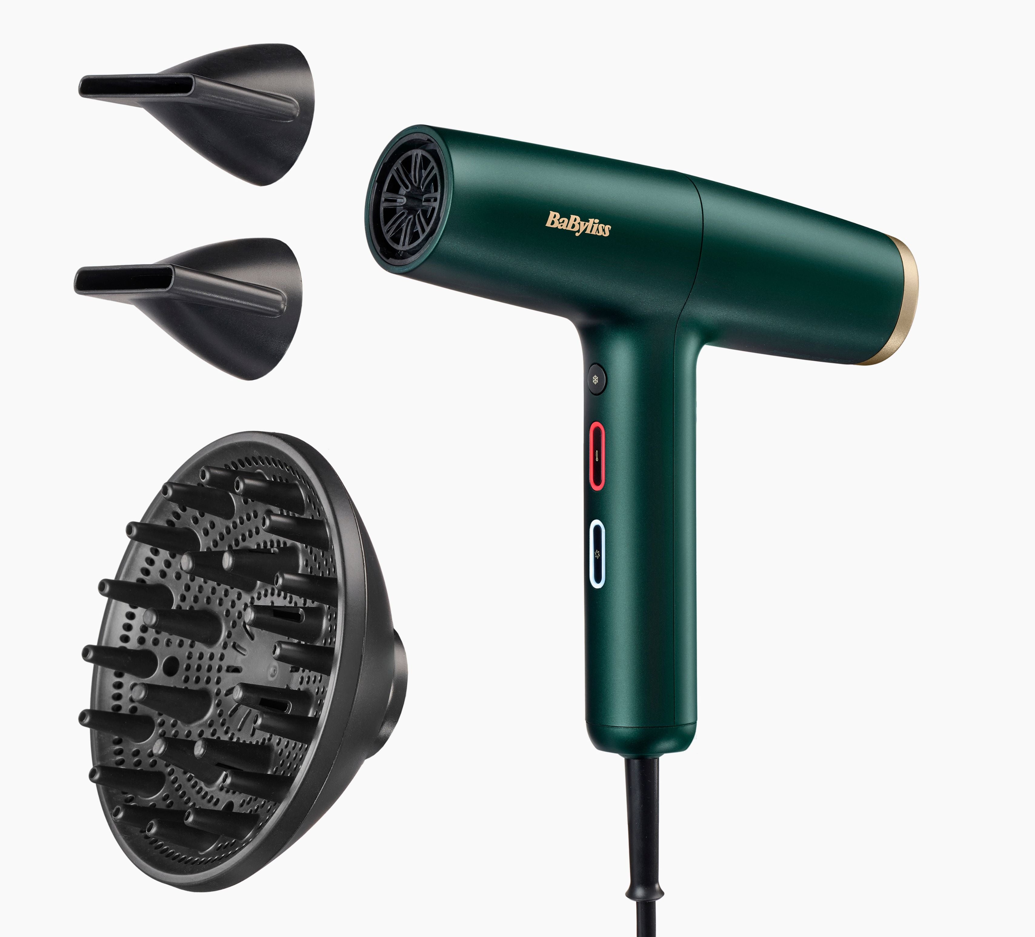 BaByliss Air Power Pro sèche-cheveux en gros plan, appareil professionnel léger et puissant — disponible en Suisse