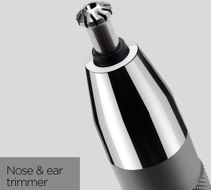 Tondeuse BaByliss Super-X Metal vue rapprochée premium avec accessoires, parfaite pour un entretien précis et pratique au quotidien