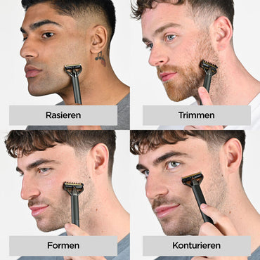 Bartschneider und Rasierer X-Blade schwarz-verchromt