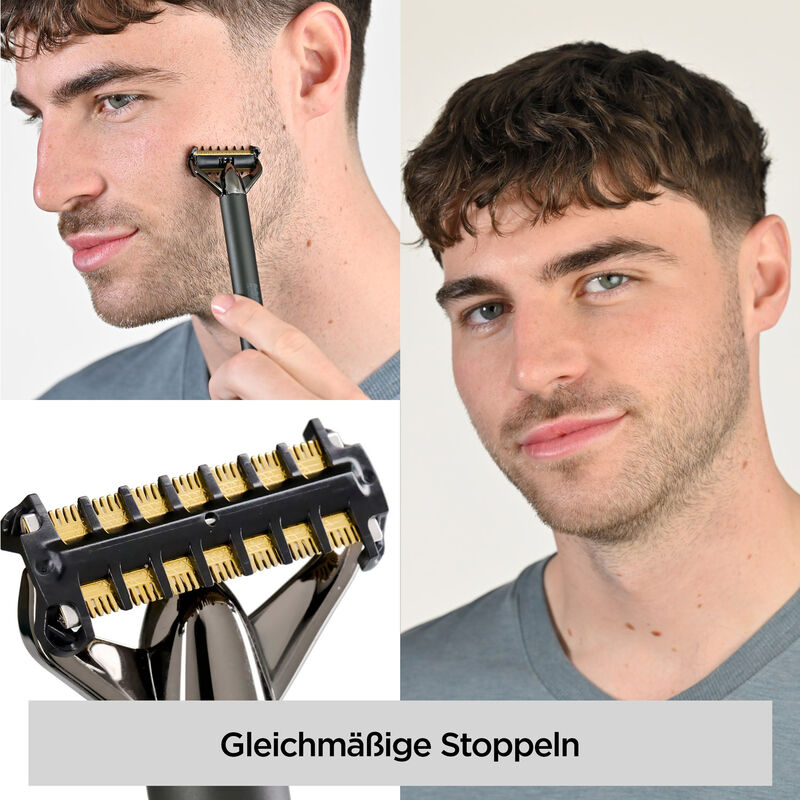 Bartschneider und Rasierer X-Blade schwarz-verchromt