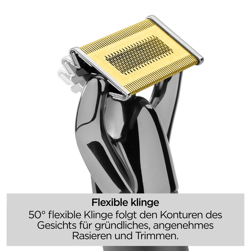 Bartschneider und Rasierer X-Blade schwarz-verchromt