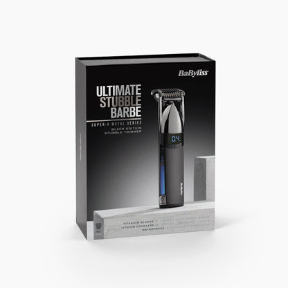 BaByliss Super-X Metal Black Edition tondeuse barbe en gros plan, design noir métallique et finition premium — disponible en Suisse